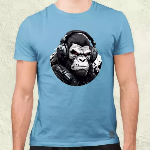 Cyberpunk gorilla v3 férfi póló