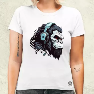 Cyberpunk gorilla v4 női póló