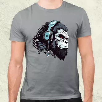Cyberpunk gorilla v4 férfi póló