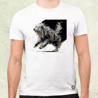 Magyar kutyák ugrik a komondor férfi póló