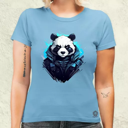 Cyberpunk panda v1 női póló