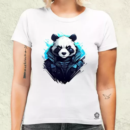Cyberpunk panda v1 női póló