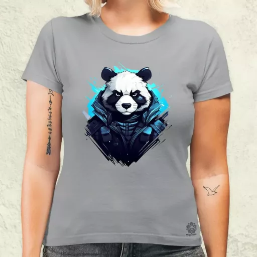 Cyberpunk panda v1 női póló
