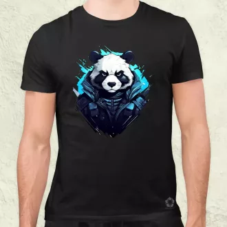 Cyberpunk panda v1 férfi póló