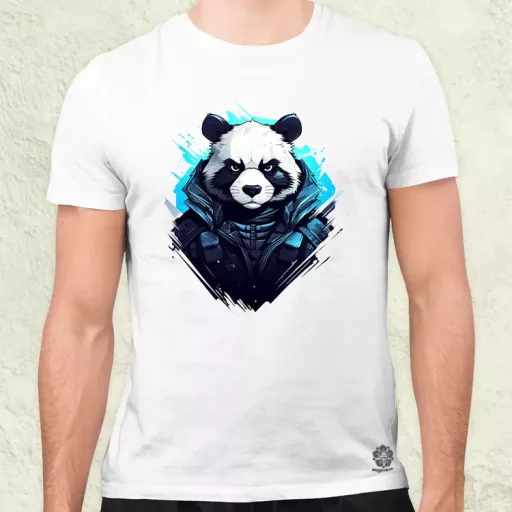 Cyberpunk panda v1 férfi póló