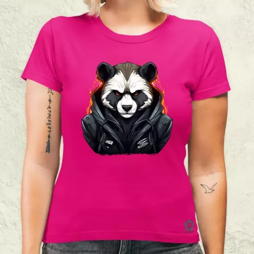 Cyberpunk panda v2 női póló