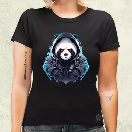 Cyberpunk panda v3 női póló