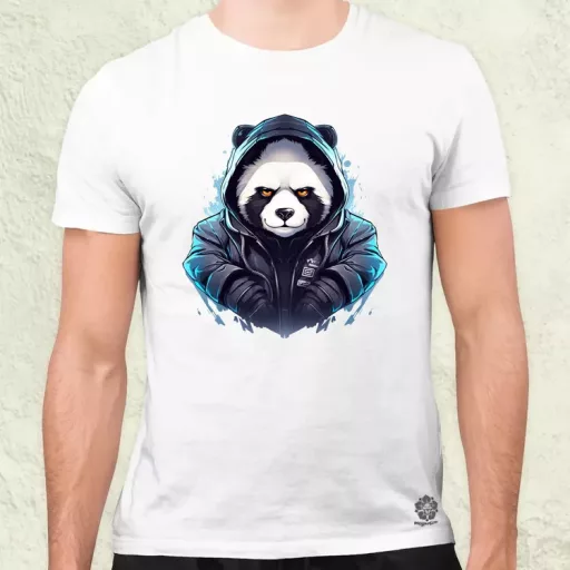 Cyberpunk panda v3 férfi póló