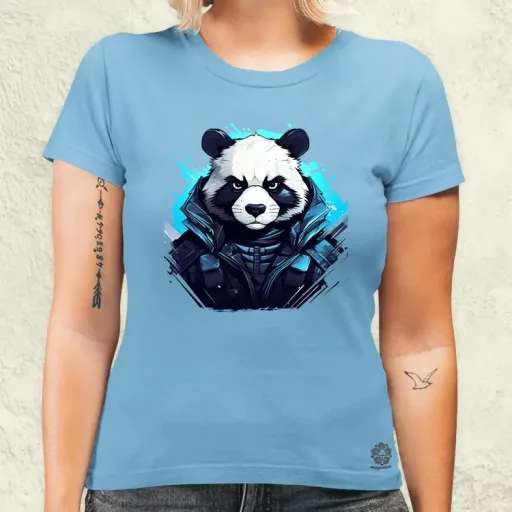 Cyberpunk panda v4 női póló