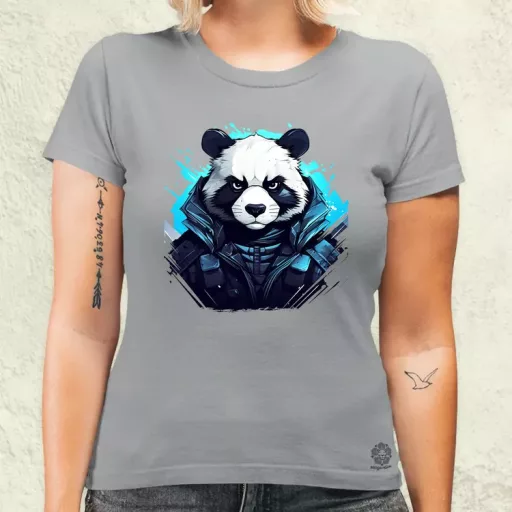 Cyberpunk panda v4 női póló
