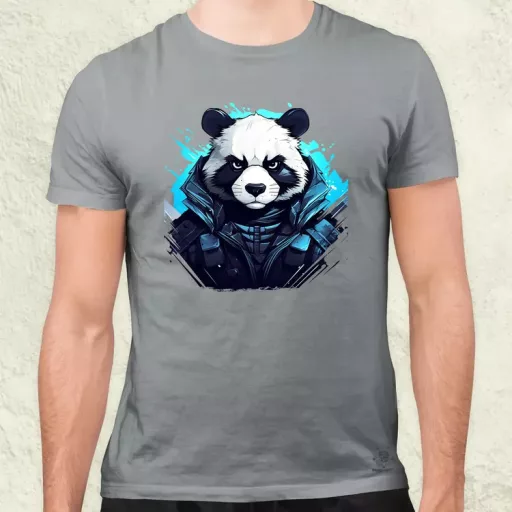 Cyberpunk panda v4 férfi póló