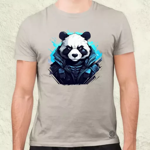 Cyberpunk panda v4 férfi póló