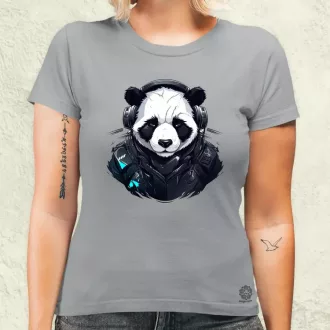Cyberpunk panda v5 női póló