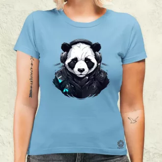 Cyberpunk panda v5 női póló