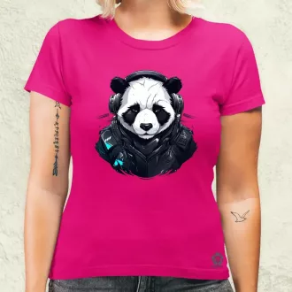Cyberpunk panda v5 női póló