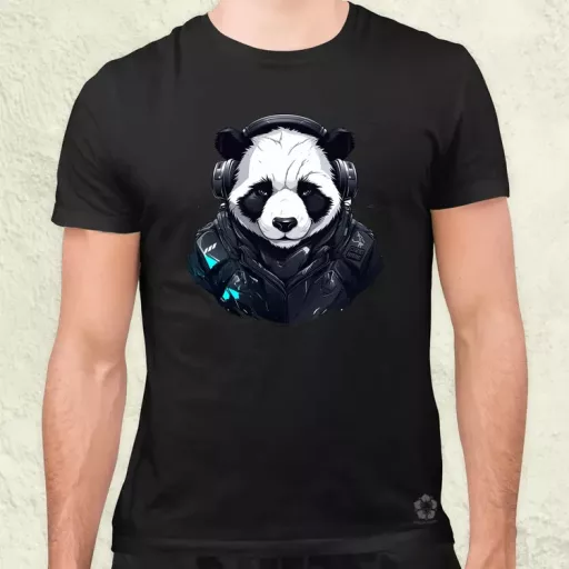 Cyberpunk panda v5 férfi póló