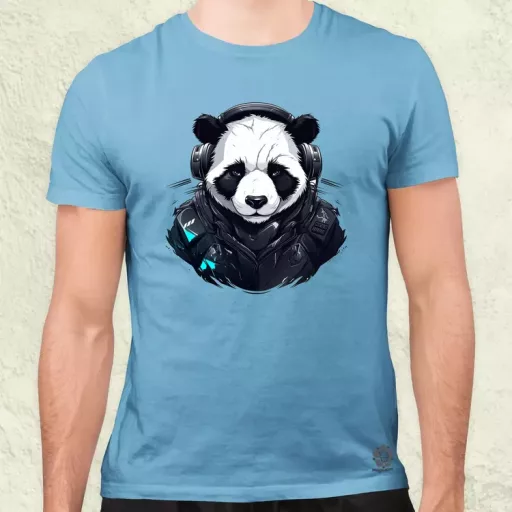 Cyberpunk panda v5 férfi póló