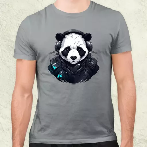 Cyberpunk panda v5 férfi póló