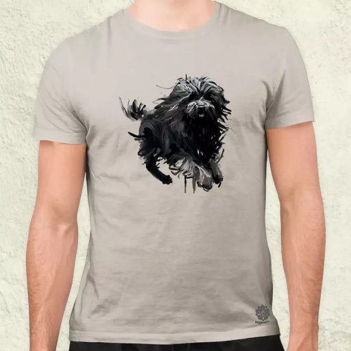 Magyar kutyák ugrik a puli férfi póló