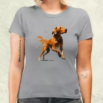 Magyar kutyák ugrik a vizsla női póló