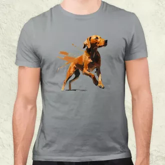 Magyar kutyák ugrik a vizsla férfi póló