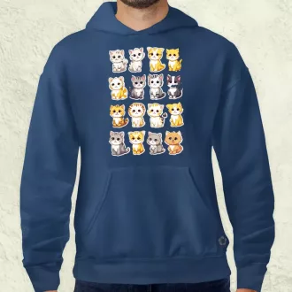 Macska kollázs v8 férfi pulóver