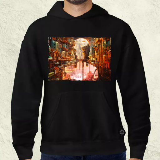 Pareidolia Barbie város fantázia v1 férfi pulóver