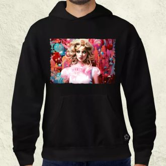 Pareidolia Barbie város fantázia v2 férfi pulóver