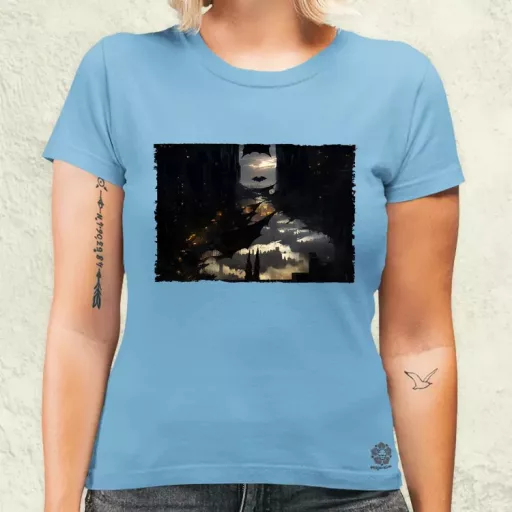 Pareidolia Batman város fantázia v1 női póló