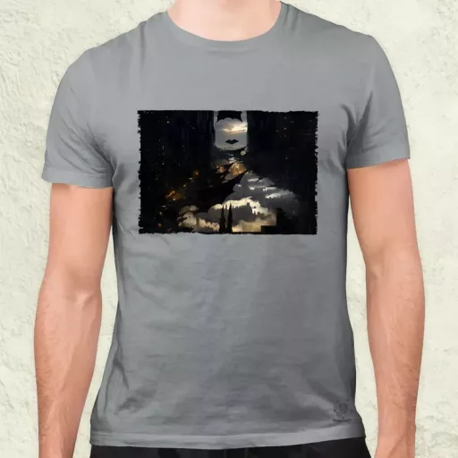 Pareidolia Batman város fantázia v1 férfi póló