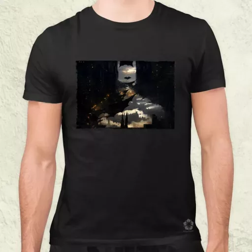 Pareidolia Batman város fantázia v1 férfi póló