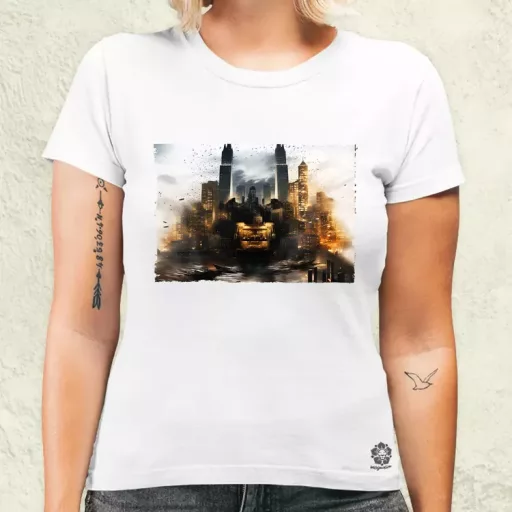 Pareidolia Batman város fantázia v2 női póló