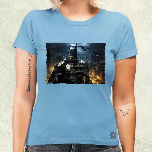Pareidolia Batman város fantázia v3 női póló