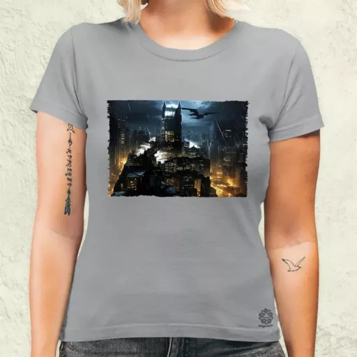 Pareidolia Batman város fantázia v3 női póló