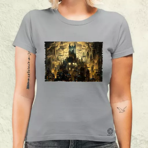 Pareidolia Batman város fantázia v4 női póló