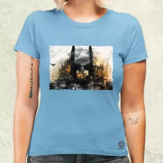 Pareidolia Batman város fantázia v5 női póló