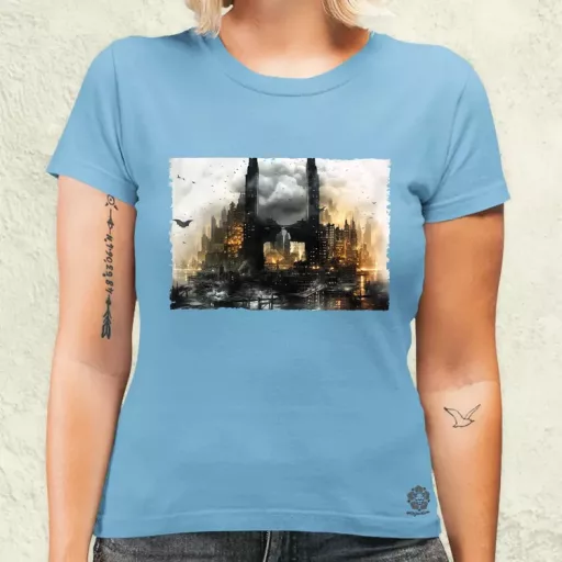 Pareidolia Batman város fantázia v5 női póló