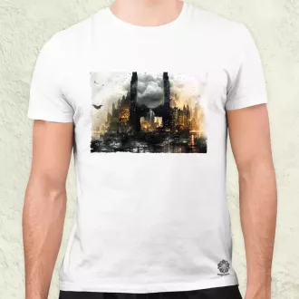 Pareidolia Batman város fantázia v5 férfi póló