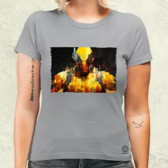 Pareidolia Farkas város fantázia v2 női póló