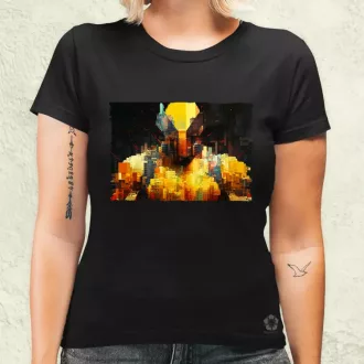 Pareidolia Farkas város fantázia v2 női póló