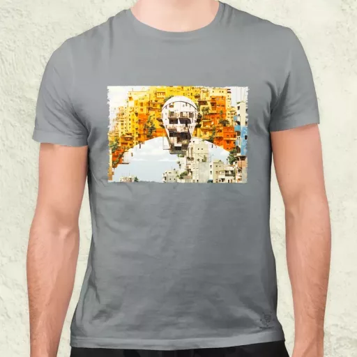 Pareidolia Ferenc pápa város fantázia v1 férfi póló