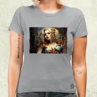 Pareidolia Harley Quinn város fantázia női póló