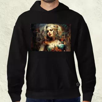 Pareidolia Harley Quinn város fantázia férfi pulóver