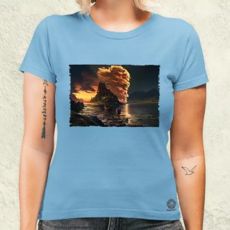 Pareidolia Ragnar skandináv táj fantázia v1 női póló