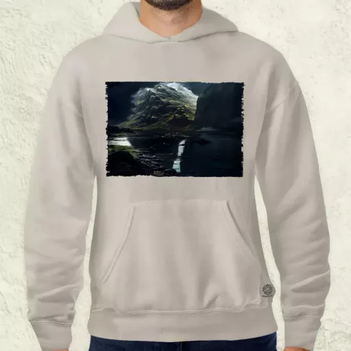 Pareidolia Ragnar skandináv táj fantázia v2 férfi pulóver