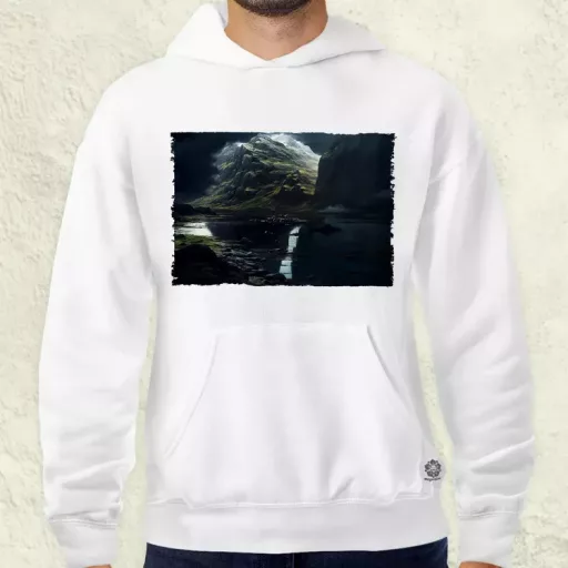 Pareidolia Ragnar skandináv táj fantázia v2 férfi pulóver