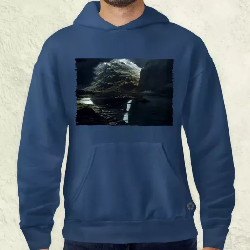 Pareidolia Ragnar skandináv táj fantázia v2 férfi pulóver