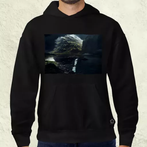 Pareidolia Ragnar skandináv táj fantázia v2 férfi pulóver