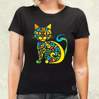 Pop art graffiti macska v1 női póló