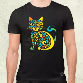 Pop art graffiti macska v1 férfi póló